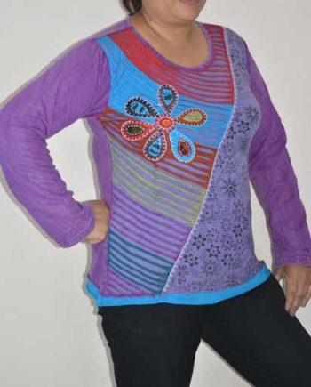 One Patch Flower Cotton Top