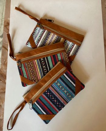 Suede Cotton Hand Purse