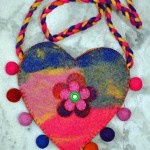 Heart Shape Child Felt Purse