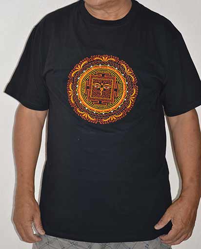 Embroidery Mandala Cotton Tee Shirts | Himalayan Exports