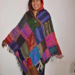 Patchwork Warm Hooded Poncho