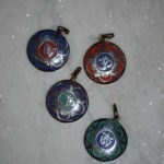 Carved White Metal Pendent
