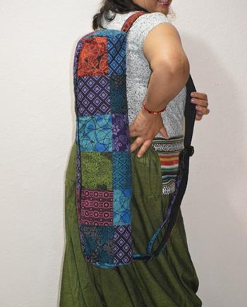 Patchwork Cotton Yoga Mat Bag