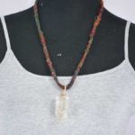 Recycled Silk Natural Stone Necklace