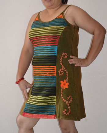 Ribbed Cotton Strap Dress
