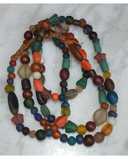 Old Colored Glass Beads Necklace | Himalayan Exports