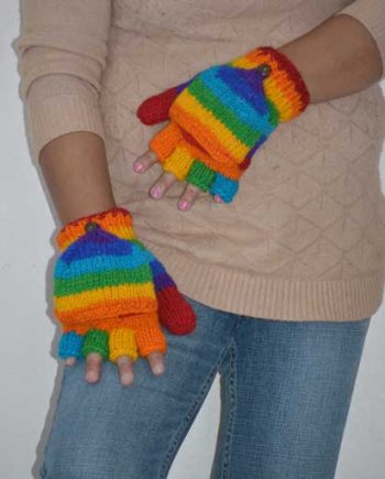 Woolen Rainbow Gloves