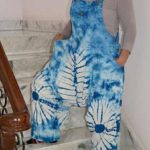 Tie Dyed Cotton Summer Dungarees