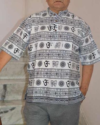 OM Print Mens Cotton Kurthas
