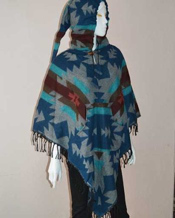 Long Hood Acrylic Winter Ponchos