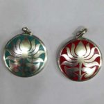 White Metal Lotus Pendent