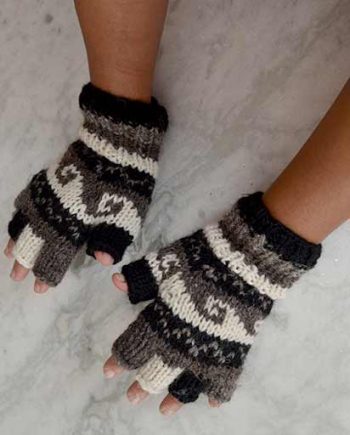 Nepalese Woolen Half Gloves