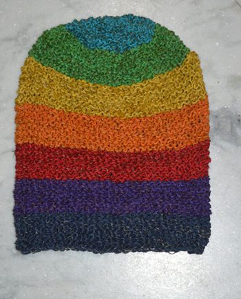 Rainbow Crochet Hemp Hats