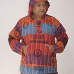 Block Print Cotton Hoodie