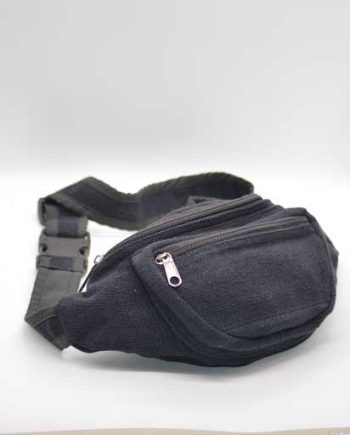Black Cotton Belt Bags