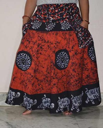Batik Cotton Midi Skirts