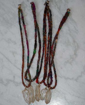 Recycled Silk Natural Himalayan Crystal Necklace