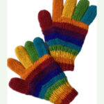 Woolen-Gloves,-Rainbow-gloves