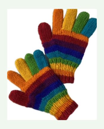 Woolen Rainbow Fleece Lined Gloves