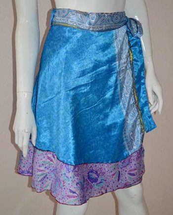 Short Silk Wrapper Skirts