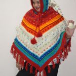 Woolen Pointed Hooded Poncho
