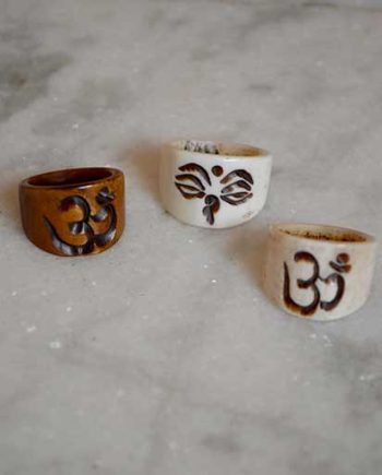 Handcarved Bone Finger Rings