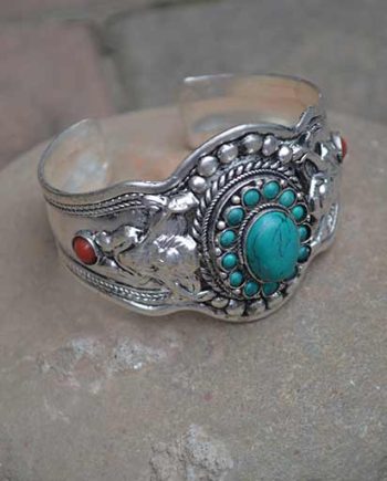 White Metal Tibetan Handmade Bracelet