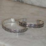 Filigree White Metal Bangle
