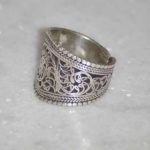 Filigree White Metal Tibetan Rings