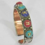 OM Mane Three Metal Bangle