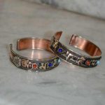 OM Mane Tibetan Three Metal Bangle