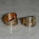 OM Mane Three Metal Tibetan Rings