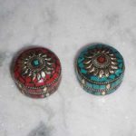 Handmade Stone Inlaid Trinket Box