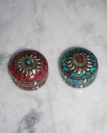 Handmade Stone Inlaid Trinket Box