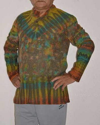 Men Tie Dyed Cotton Kurthas