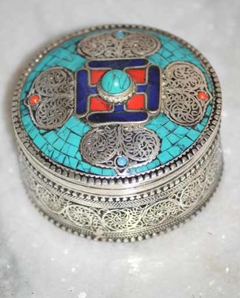 Hand Made Metal Trinket Box