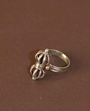 Tibetan Dorje White Metal Rings