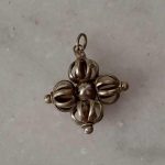 Double Dorje White Metal Pendent