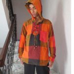 Light Patch Fabric Hooded Shirt
