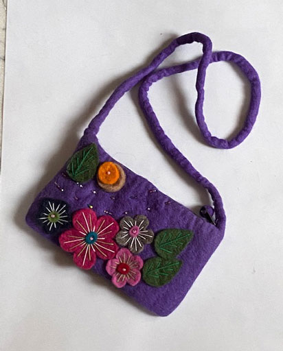 Child Patched Flower Felt Bags | Himalayan Exports