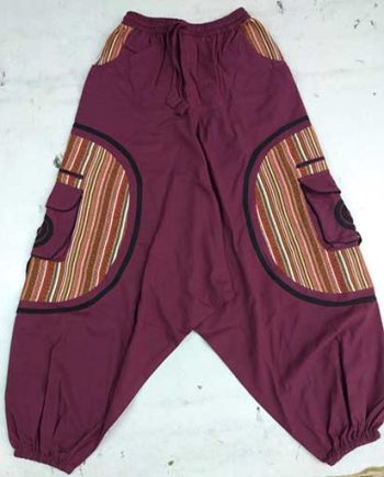 Side Pocket Baggy Cotton Trousers
