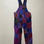 Clothing,-Patchwork-Overalls,-Dungaree