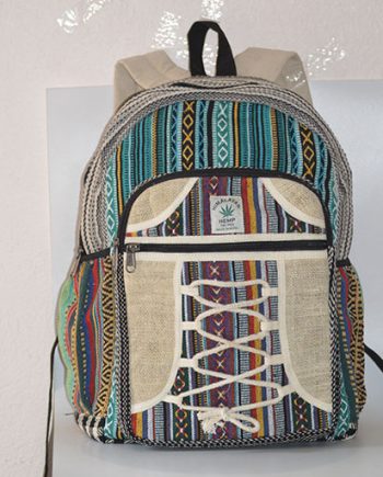 Criss Cross Hemp Patch Backpack