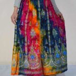 Tie Dyed Rayon Long Skirts