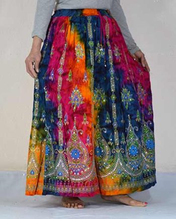 Tie Dyed Rayon Long Skirts