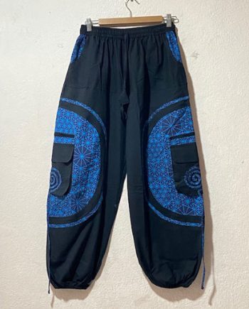 Printed Side Patch Cotton Trouser