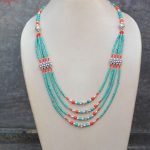 Four Line Stone Necklace