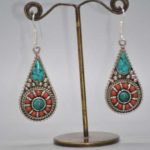 Hand Carved Metal Earrings
