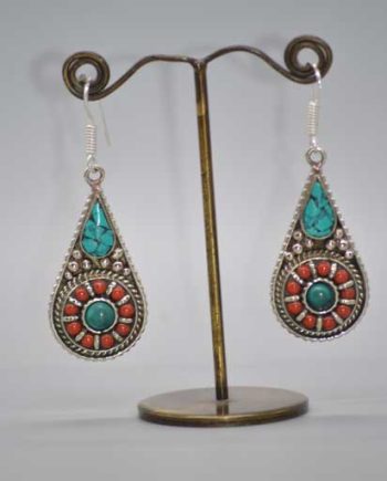 Hand Carved Metal Earrings