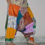 Patchwork Silk Aladdin Trousers